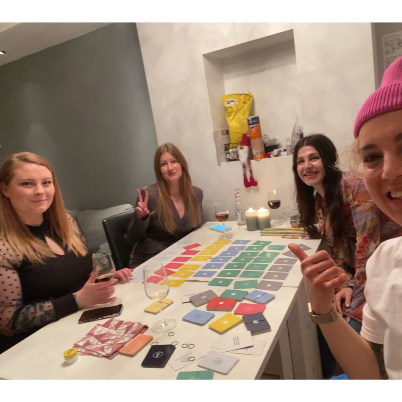At the table